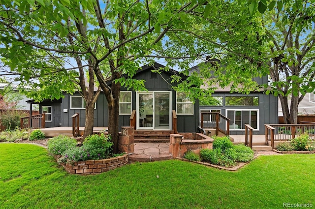 4269 Carter Trl, Boulder, CO 80301 - rear view of house featuring a yard and a deck