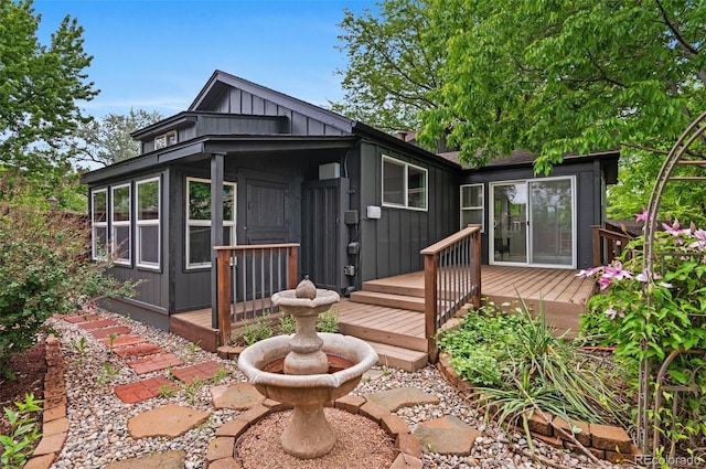 4269 Carter Trl, Boulder, CO 80301 - view of front facade featuring board and batten siding and a deck