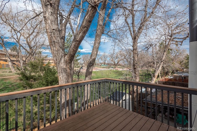 view of wooden deck