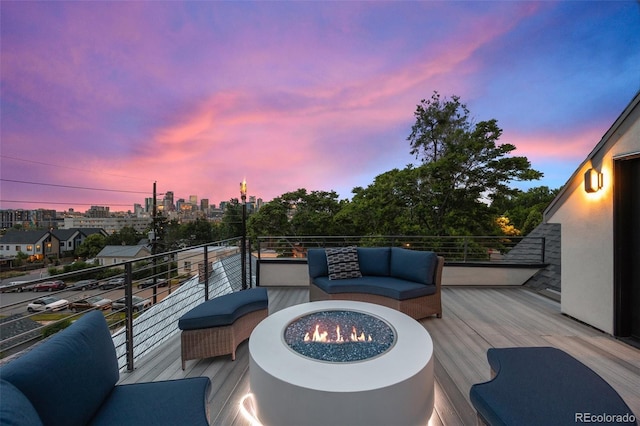 3410 Pecos St, Denver, CO 80211 - deck featuring an outdoor fire pit