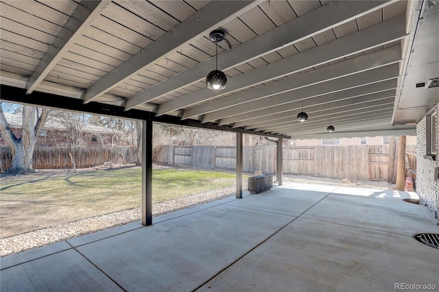 view of patio / terrace featuring a fenced backyard