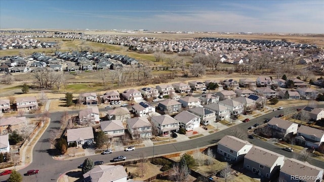 bird's eye view with a residential view