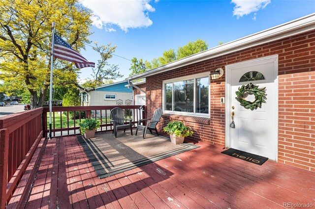 6506 Lee St, Arvada, CO 80004 - view of wooden deck