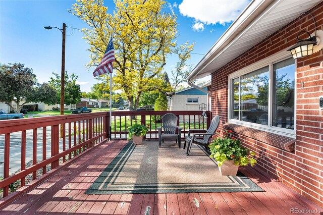 6506 Lee St, Arvada, CO 80004 - view of wooden terrace