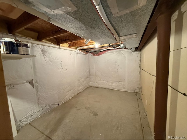 view of basement