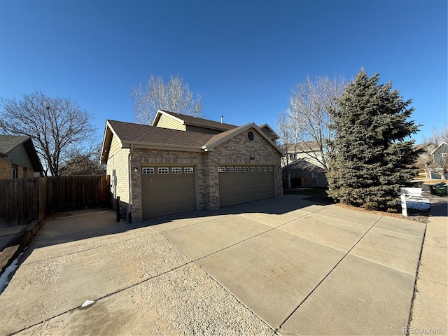 view of property exterior featuring a garage