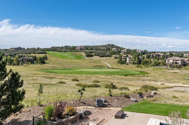 bird's eye view featuring view of golf course