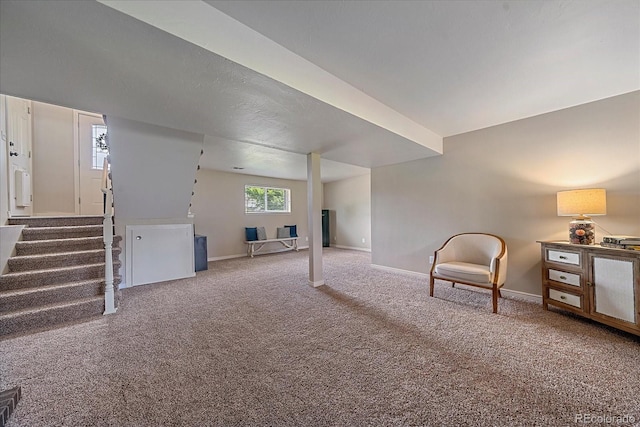 17782 E Colorado Dr, Aurora, CO 80017 - basement with carpet flooring and stairway