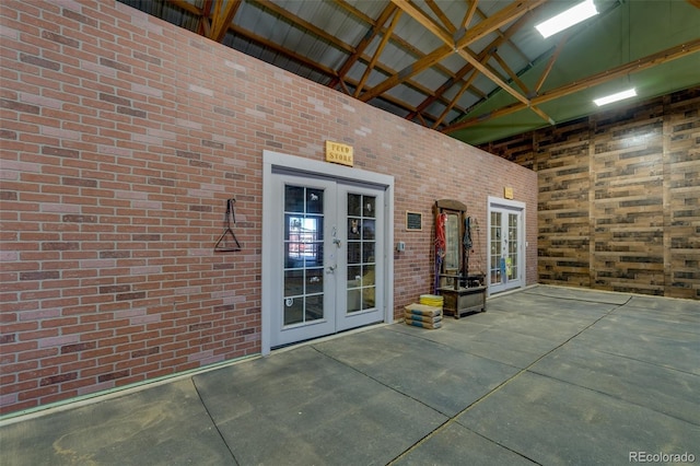 view of patio featuring french doors