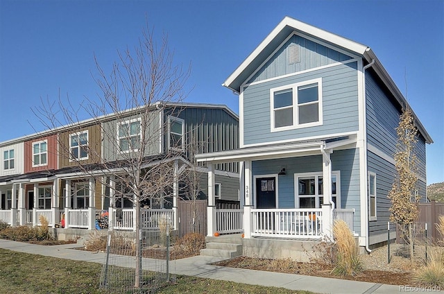 view of front of house with covered porch