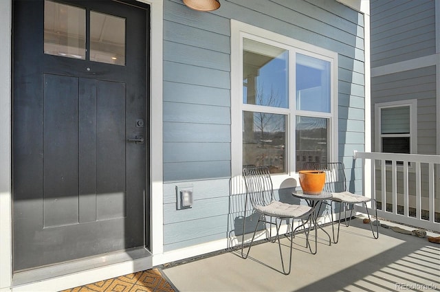 entrance to property with covered porch