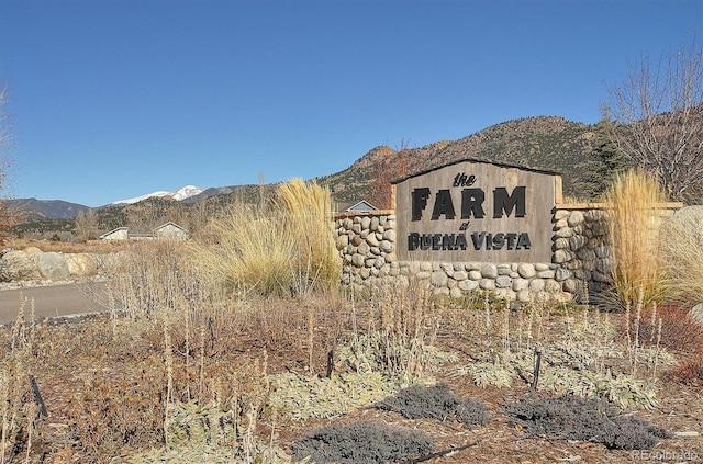 exterior space with a mountain view