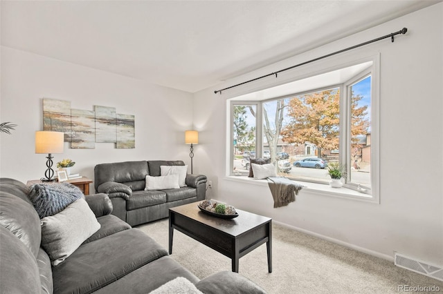 view of carpeted living room