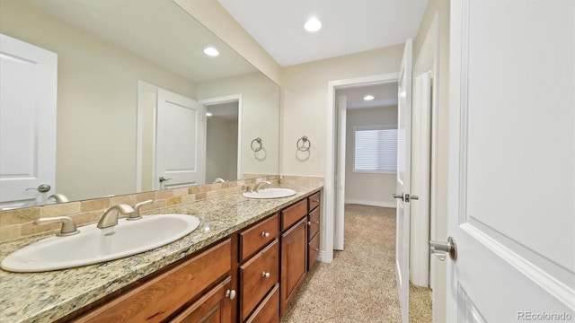 bathroom with vanity