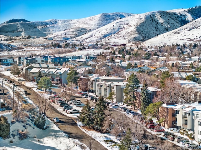 mountain view with a residential view