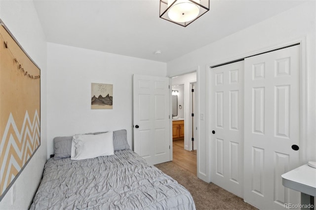 7654 Crestone Peak Trl, Colorado Springs, CO 80924 - bedroom with carpet floors and a closet