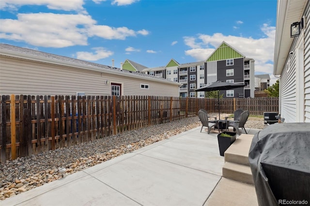 7654 Crestone Peak Trl, Colorado Springs, CO 80924 - fenced backyard featuring a patio area and central AC unit