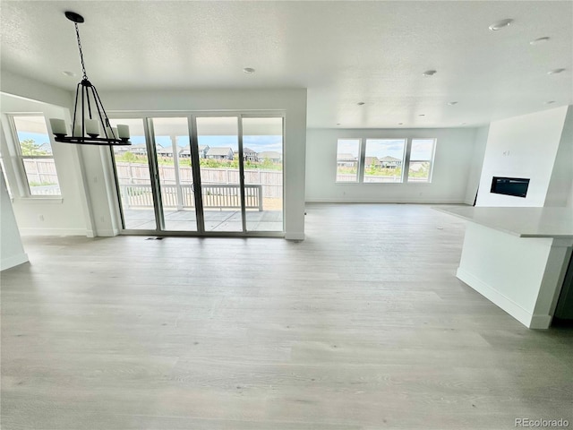16521 Black Rose Cir, Parker, CO 80134 - unfurnished dining area with light wood finished floors and a textured ceiling