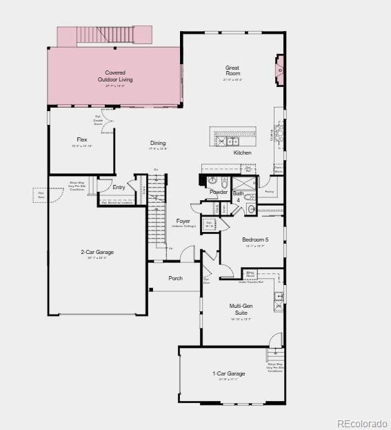16521 Black Rose Cir, Parker, CO 80134 - view of property floor plan
