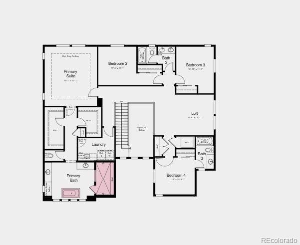 16521 Black Rose Cir, Parker, CO 80134 - view of floor plan / room layout