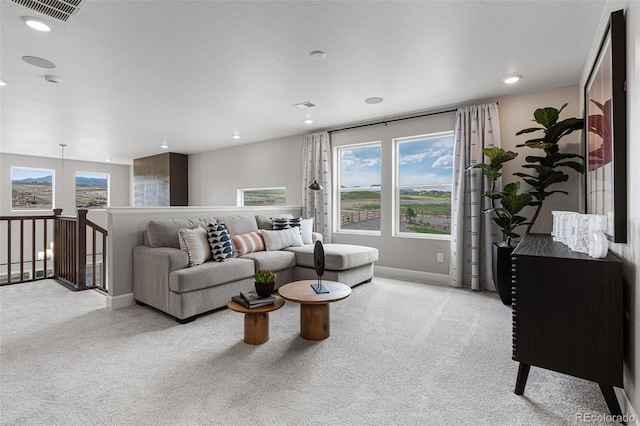 view of carpeted living room