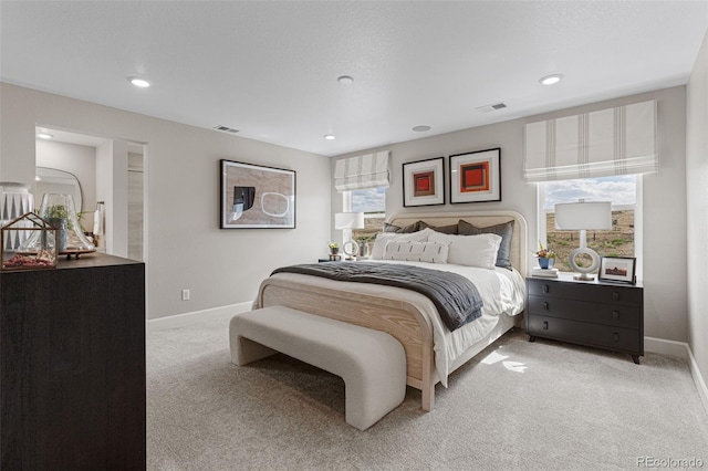 view of carpeted bedroom