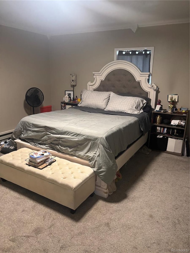 206 Lyell St, Monte Vista, CO 81144 - bedroom featuring carpet flooring and ornamental molding
