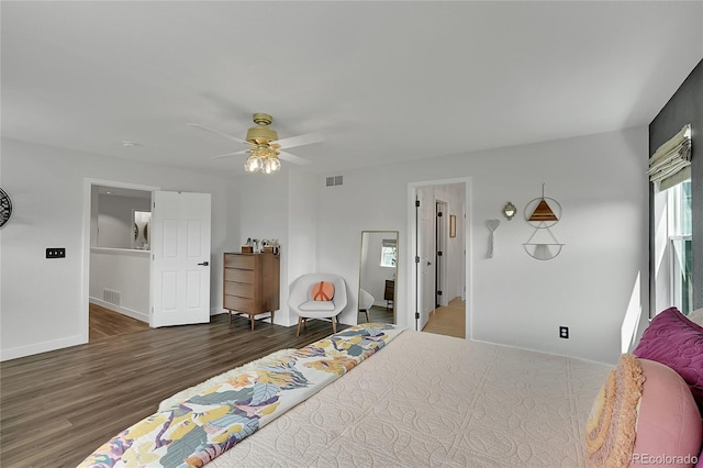 215 Mcafee Cir, Erie, CO 80516 - bedroom featuring wood finished floors and a ceiling fan