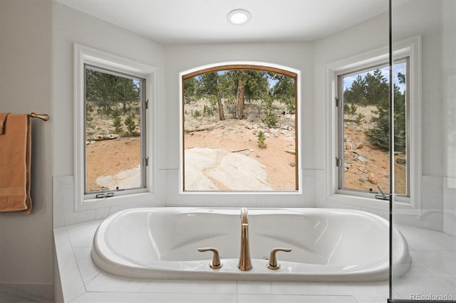 full bathroom featuring a bath