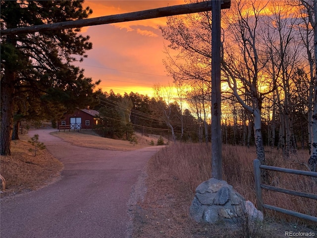 24 Pine Valley Rd, Evergreen, CO 80439 - view of road featuring aphalt driveway