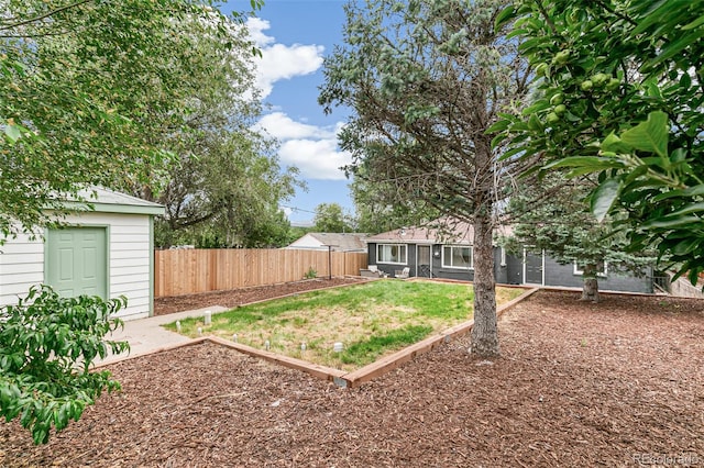 view of yard with a sunroom