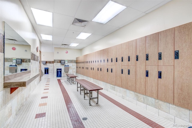 interior space featuring a mail area