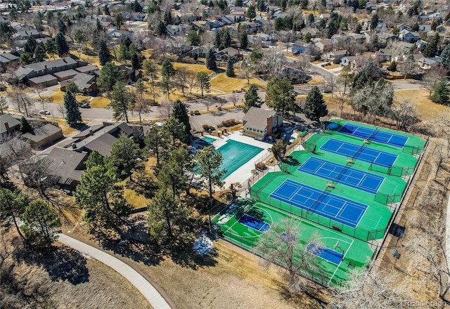 drone / aerial view featuring a residential view