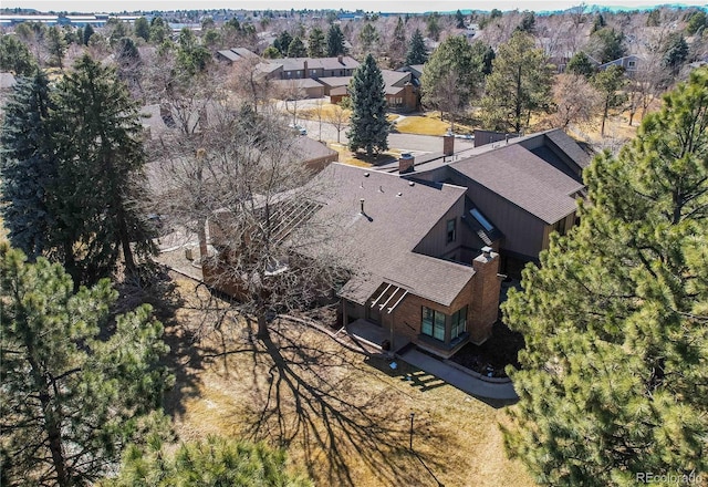 drone / aerial view featuring a residential view