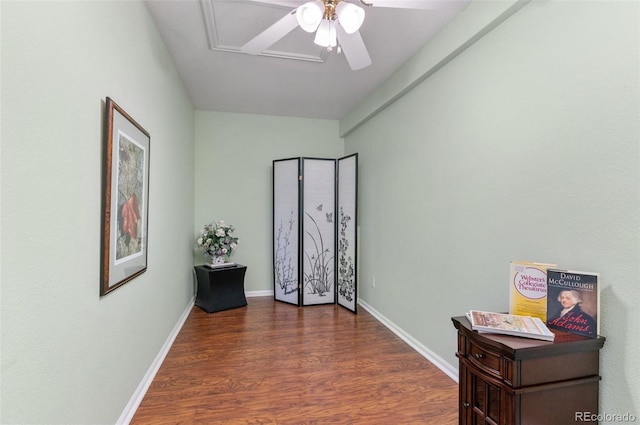 2032 W Nantucket Ct, Littleton, CO 80120 - hallway featuring wood finished floors and baseboards