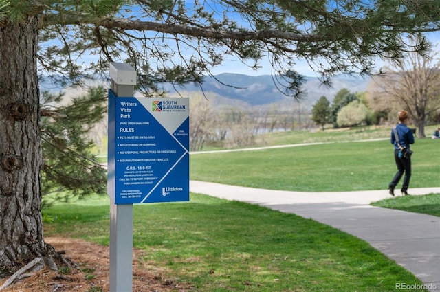 2032 W Nantucket Ct, Littleton, CO 80120 - view of community featuring a mountain view and a yard