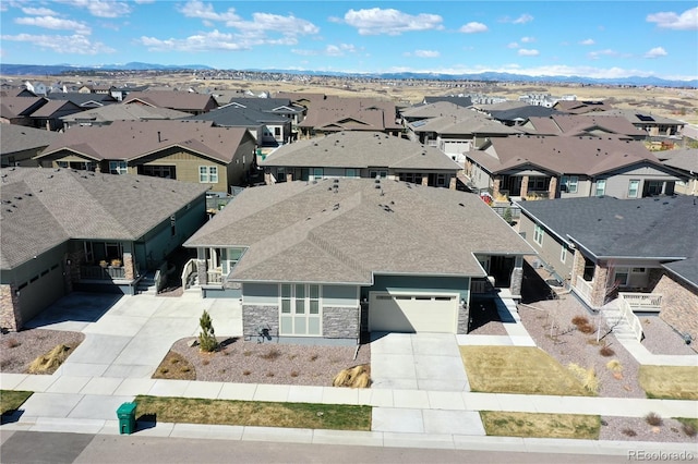 aerial view featuring a residential view