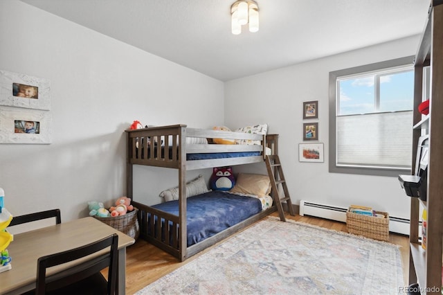 bedroom featuring light hardwood / wood-style flooring