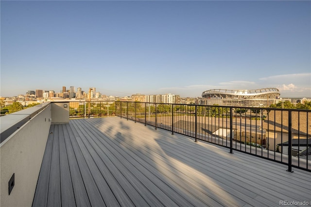 2060 Eliot St, Denver, CO 80211 - wooden terrace featuring a city view