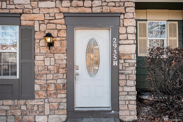 view of doorway to property