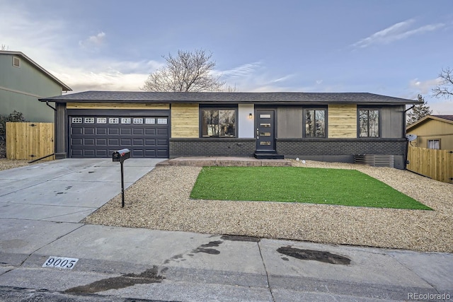 view of front of home featuring a garage