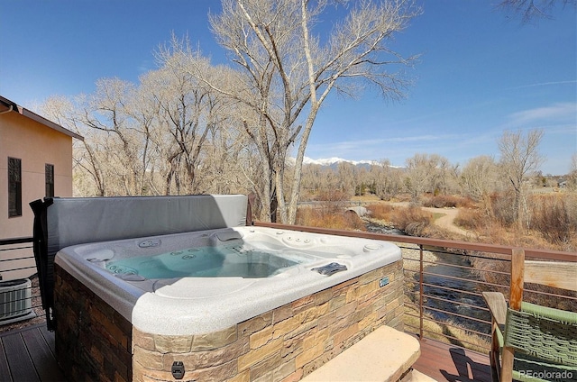 1100 Pinon Dr, Poncha Springs, CO 81242 - deck featuring a hot tub
