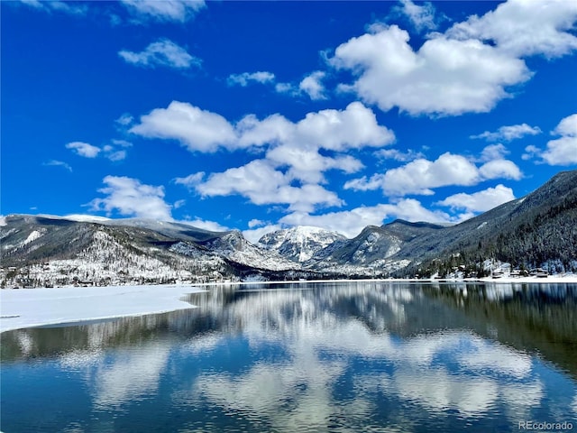 property view of water with a mountain view