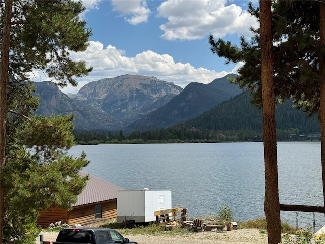 property view of water with a mountain view