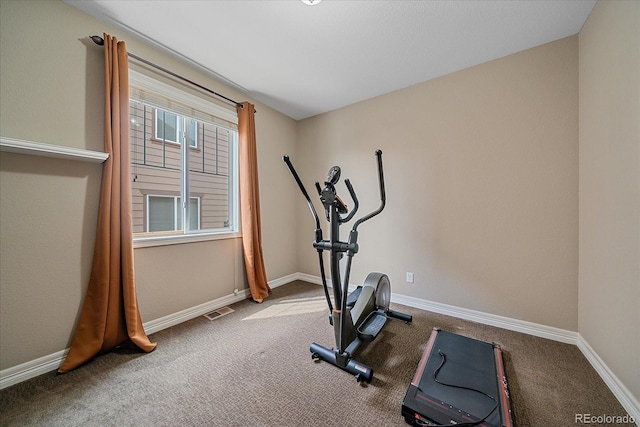 23871 E Ontario Pl, Aurora, CO 80016 - exercise area featuring carpet flooring and baseboards