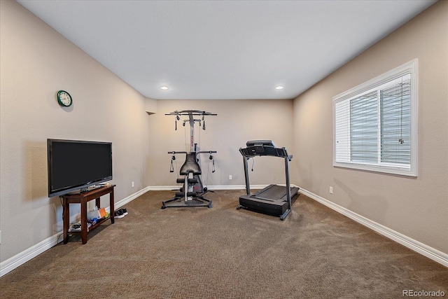 23871 E Ontario Pl, Aurora, CO 80016 - exercise area with carpet and recessed lighting