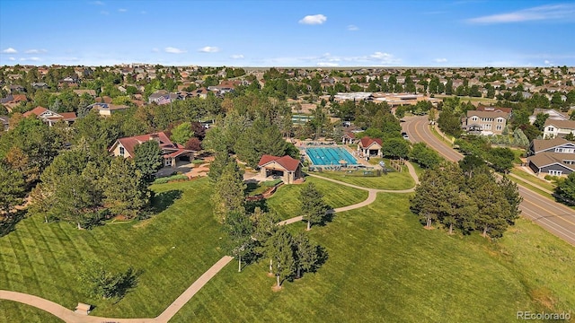 23871 E Ontario Pl, Aurora, CO 80016 - aerial overview of property's location with nearby suburban area