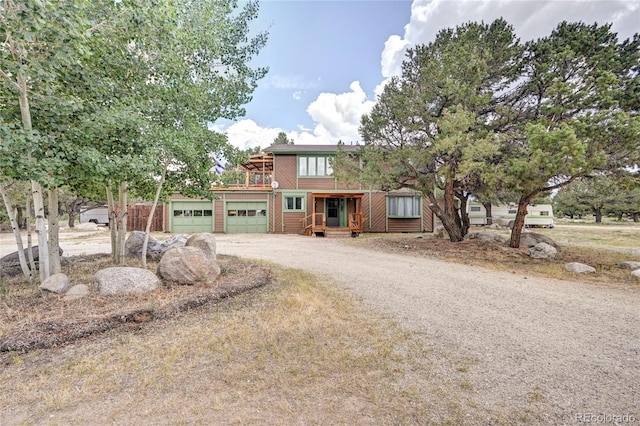 view of front of home featuring a garage