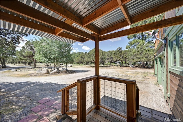 view of wooden terrace