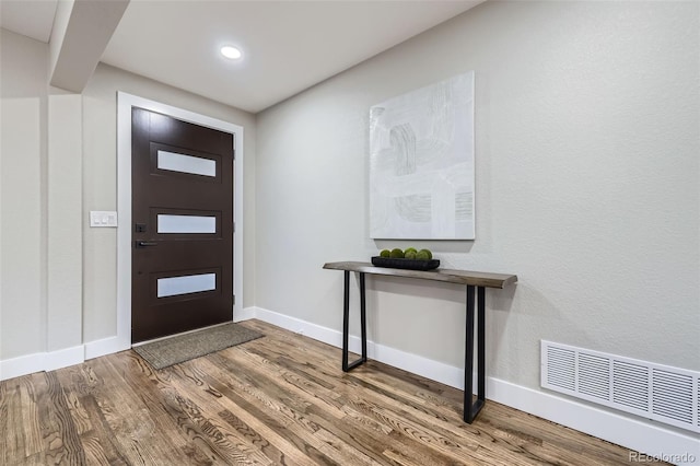 entryway featuring hardwood / wood-style floors